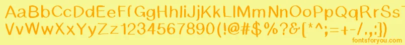 BsdCambridge Font – Orange Fonts on Yellow Background