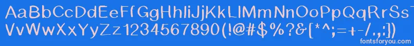 BsdCambridge Font – Pink Fonts on Blue Background