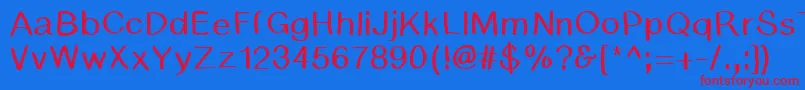 BsdCambridge Font – Red Fonts on Blue Background