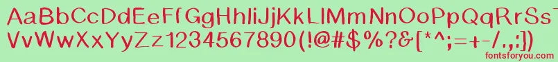 BsdCambridge Font – Red Fonts on Green Background