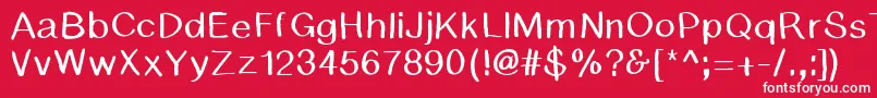 BsdCambridge Font – White Fonts on Red Background