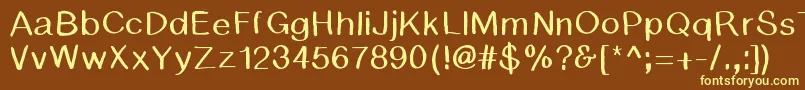 fuente BsdCambridge – Fuentes Amarillas Sobre Fondo Marrón