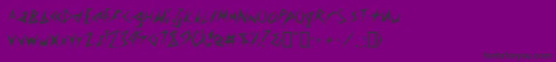 CuscondbNormal Font – Black Fonts on Purple Background