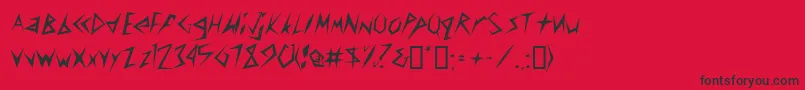 CuscondbNormal Font – Black Fonts on Red Background