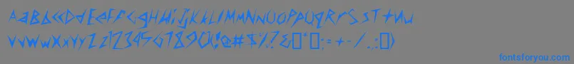 CuscondbNormal-Schriftart – Blaue Schriften auf grauem Hintergrund