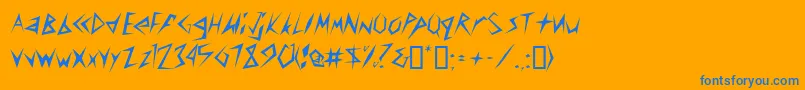 fuente CuscondbNormal – Fuentes Azules Sobre Fondo Naranja