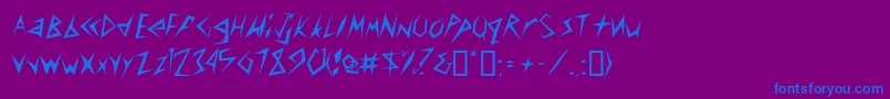 CuscondbNormal Font – Blue Fonts on Purple Background