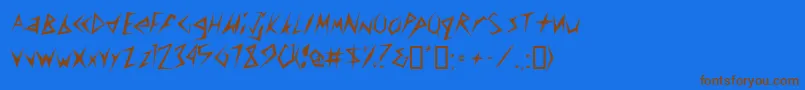 Шрифт CuscondbNormal – коричневые шрифты на синем фоне