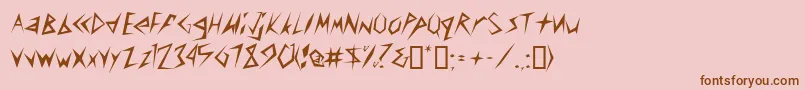 Więcej informacji o czcionce CuscondbNormal Czcionka CuscondbNormal – brązowe czcionki na różowym tle