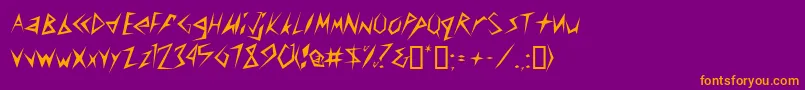 CuscondbNormal Font – Orange Fonts on Purple Background