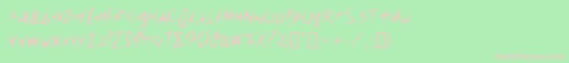 CuscondbNormal Font – Pink Fonts on Green Background