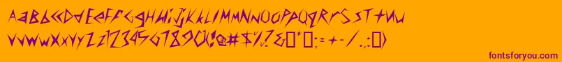 CuscondbNormal Font – Purple Fonts on Orange Background