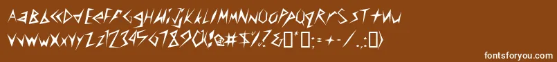 フォントCuscondbNormal – 茶色の背景に白い文字