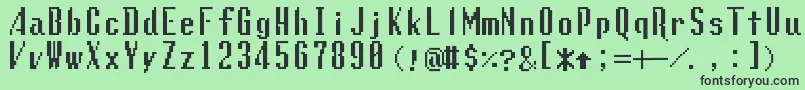 Lunchds Font – Black Fonts on Green Background