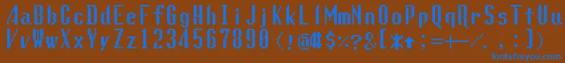 Lunchds Font – Blue Fonts on Brown Background