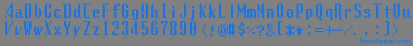 Lunchds Font – Blue Fonts on Gray Background