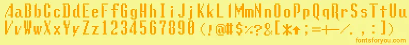 Lunchds Font – Orange Fonts on Yellow Background