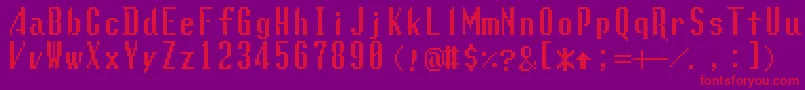 Lunchds Font – Red Fonts on Purple Background