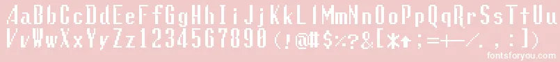 Lunchds Font – White Fonts on Pink Background