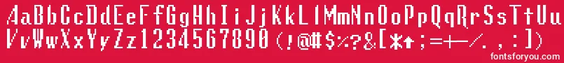 Lunchds Font – White Fonts on Red Background