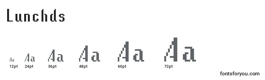 Lunchds Font Sizes