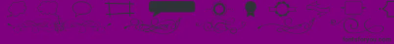 ItWasAGoodDay-Schriftart – Schwarze Schriften auf violettem Hintergrund