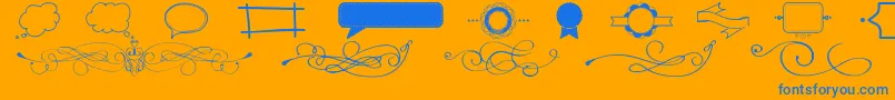 ItWasAGoodDay Font – Blue Fonts on Orange Background