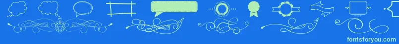 ItWasAGoodDay Font – Green Fonts on Blue Background