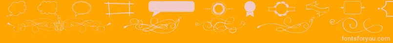 ItWasAGoodDay-Schriftart – Rosa Schriften auf orangefarbenem Hintergrund