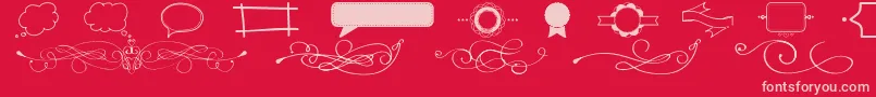 ItWasAGoodDay Font – Pink Fonts on Red Background