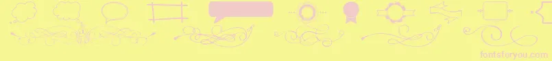 ItWasAGoodDay Font – Pink Fonts on Yellow Background