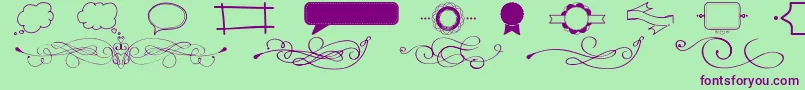 ItWasAGoodDay Font – Purple Fonts on Green Background