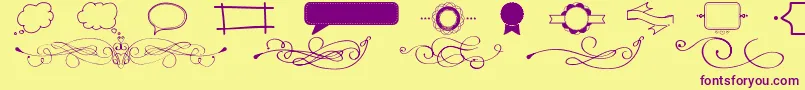 ItWasAGoodDay Font – Purple Fonts on Yellow Background