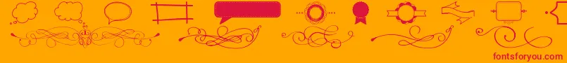 Fonte ItWasAGoodDay – fontes vermelhas em um fundo laranja