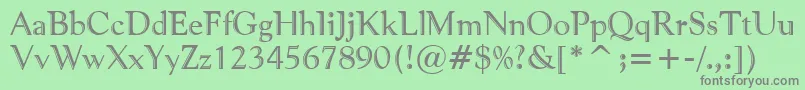 PfventureEngraved Font – Gray Fonts on Green Background