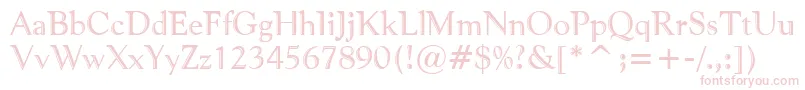 PfventureEngraved Font – Pink Fonts on White Background