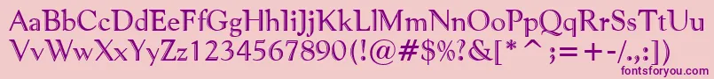 PfventureEngraved Font – Purple Fonts on Pink Background