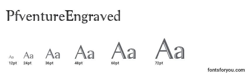 PfventureEngraved Font Sizes