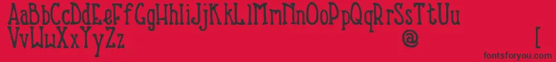 NevinsHand Font – Black Fonts on Red Background