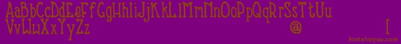 NevinsHand Font – Brown Fonts on Purple Background