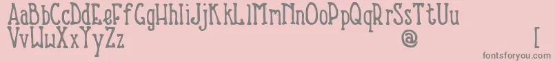 NevinsHand Font – Gray Fonts on Pink Background