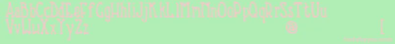 NevinsHand Font – Pink Fonts on Green Background