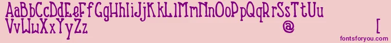 NevinsHand Font – Purple Fonts on Pink Background