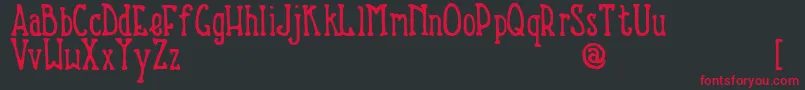 NevinsHand Font – Red Fonts on Black Background