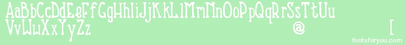 NevinsHand Font – White Fonts on Green Background