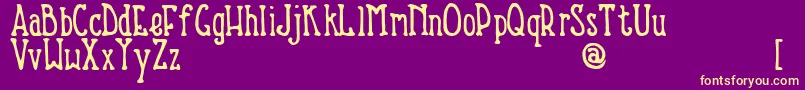 NevinsHand Font – Yellow Fonts on Purple Background