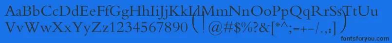 Шрифт MotkenAlRafidain – чёрные шрифты на синем фоне