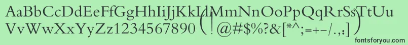 フォントMotkenAlRafidain – 緑の背景に黒い文字