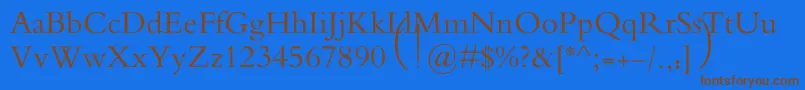 MotkenAlRafidain Font – Brown Fonts on Blue Background