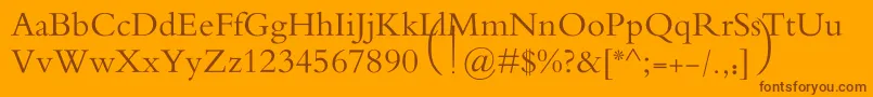 MotkenAlRafidain Font – Brown Fonts on Orange Background